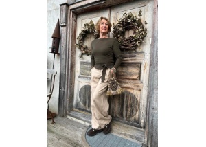 Long sleeved wrap-over