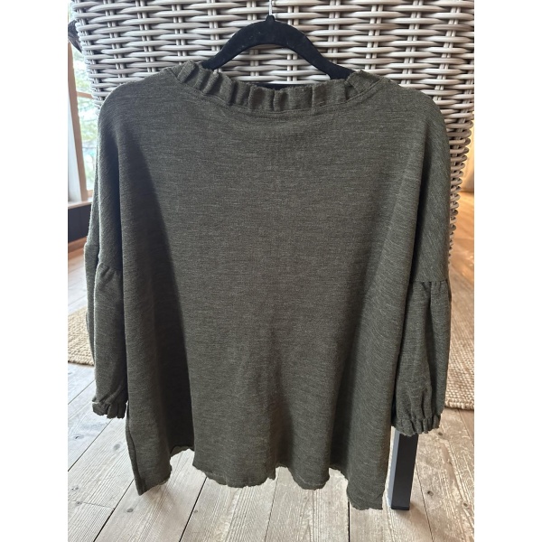 Genser m/ruffle neck 3/4 erm - Bilde 5