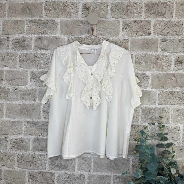 Florina bluse m/ kort erm - Bilde 3