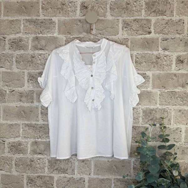 Florina bluse m/ kort erm - Bilde 2