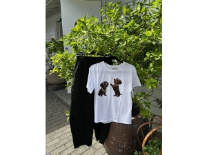 T-Shirt m/ brune Dachs